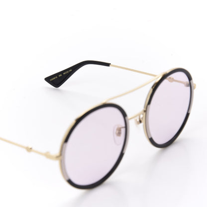 Gucci Round Sunglasses GG 0061S Gold Pink 6 of 8