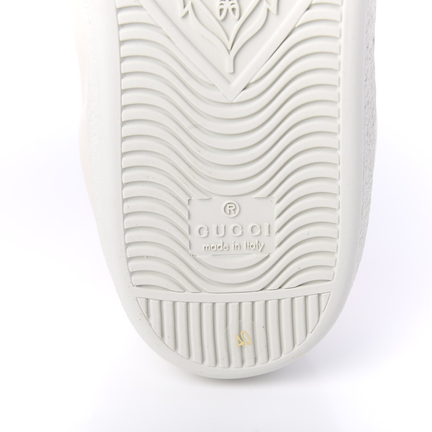 Gucci Calfskin Stripe Womens New Ace Sneakers 40 New Mystic White Ecru Red Flame 7 of 10