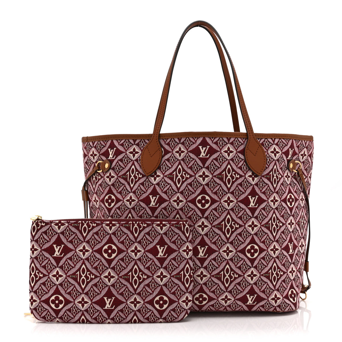 Jacquard Since 1854 Neverfull MM Bordeaux