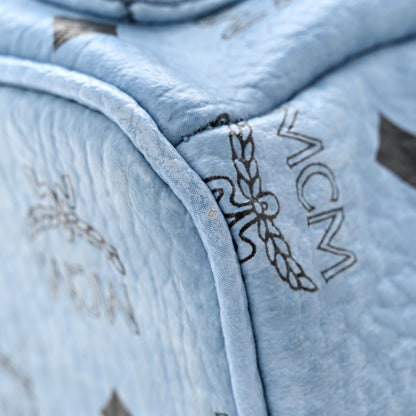 MCM Visetos Side Stud Mini Stark Backpack Blue 26 of 28