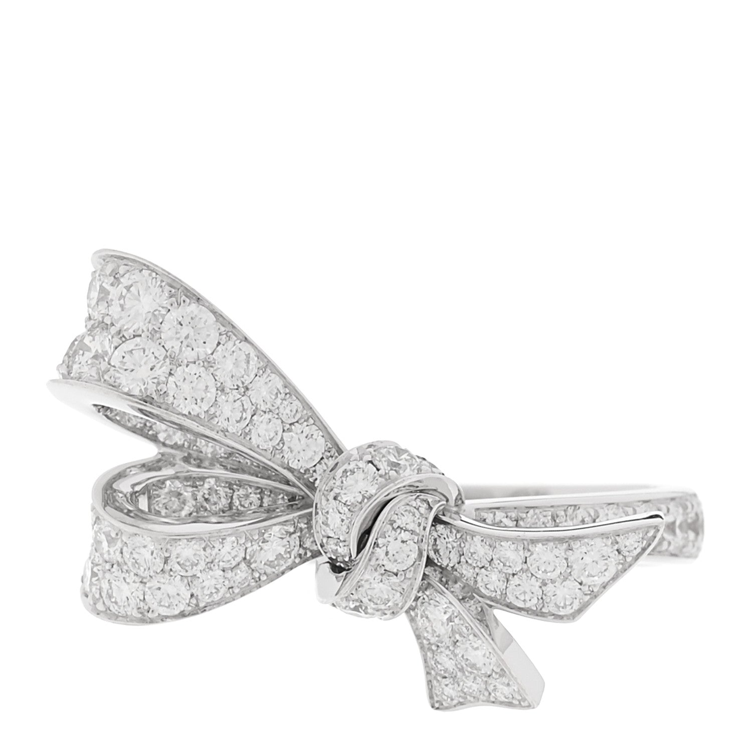 Graff 18K White Gold Diamond Tilda’s Bow Ring 47 4.25 1 of 5