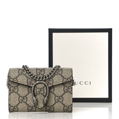 Gucci GG Supreme Monogram Dionysus Coin Purse Taupe 10 of 10