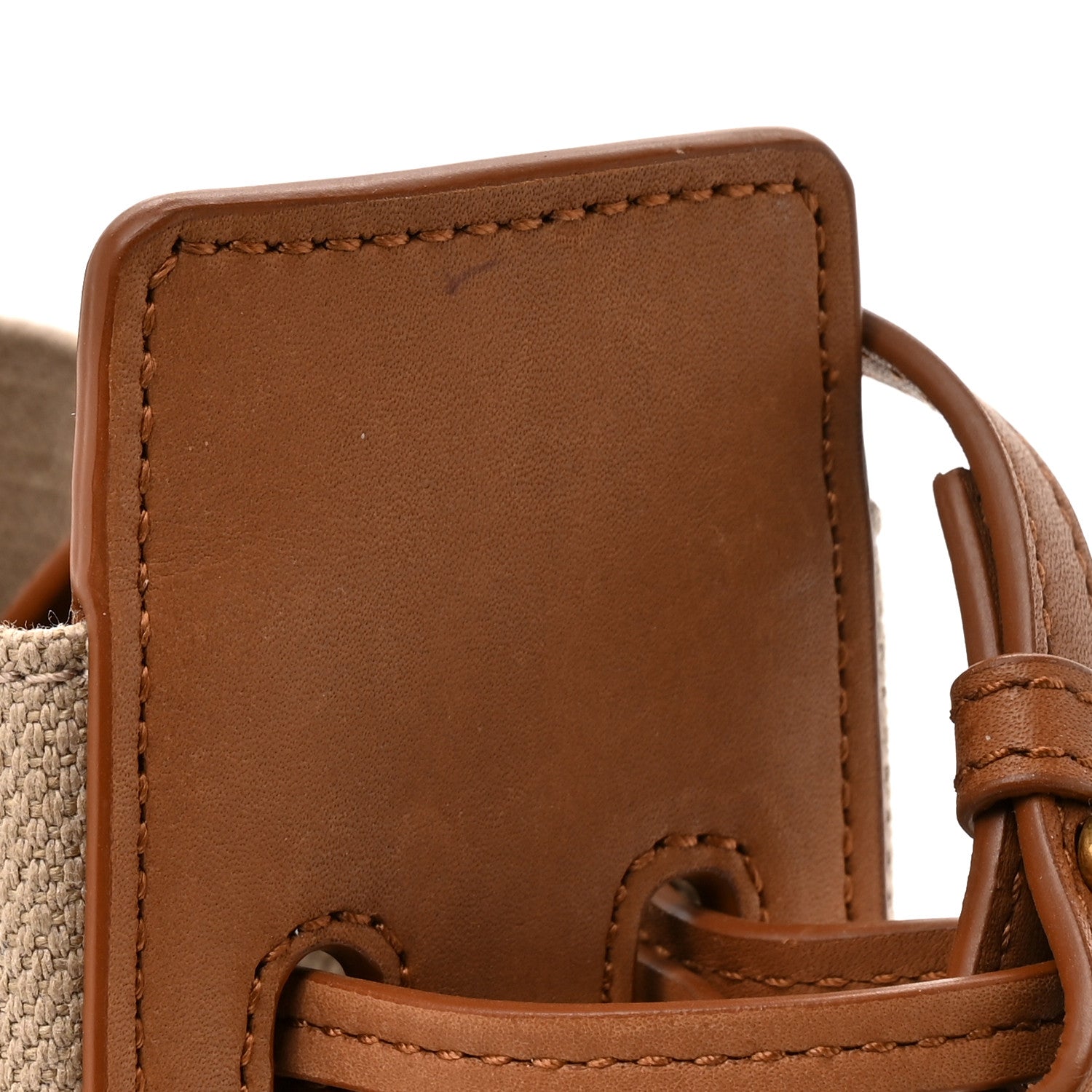 Saint Laurent Canvas Calfskin Small Bucket Bag Desert Dust Brick 20 of 21
