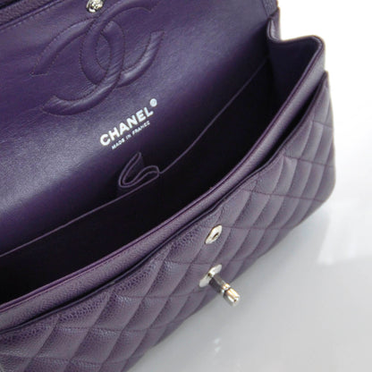 Chanel Caviar Medium Double Flap Purple 7 of 8