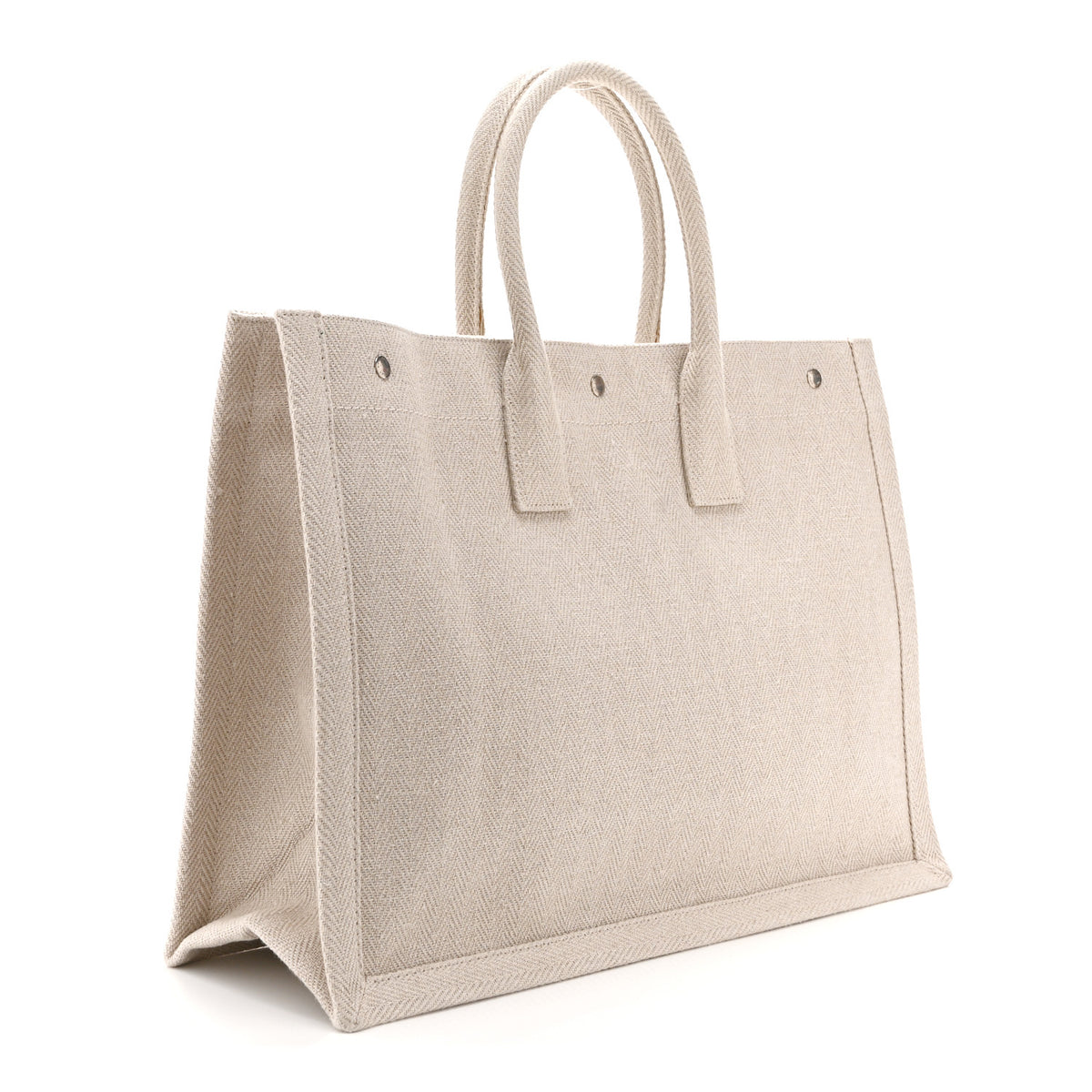 Cotton Linen Rive Gauche Tote Light Shell