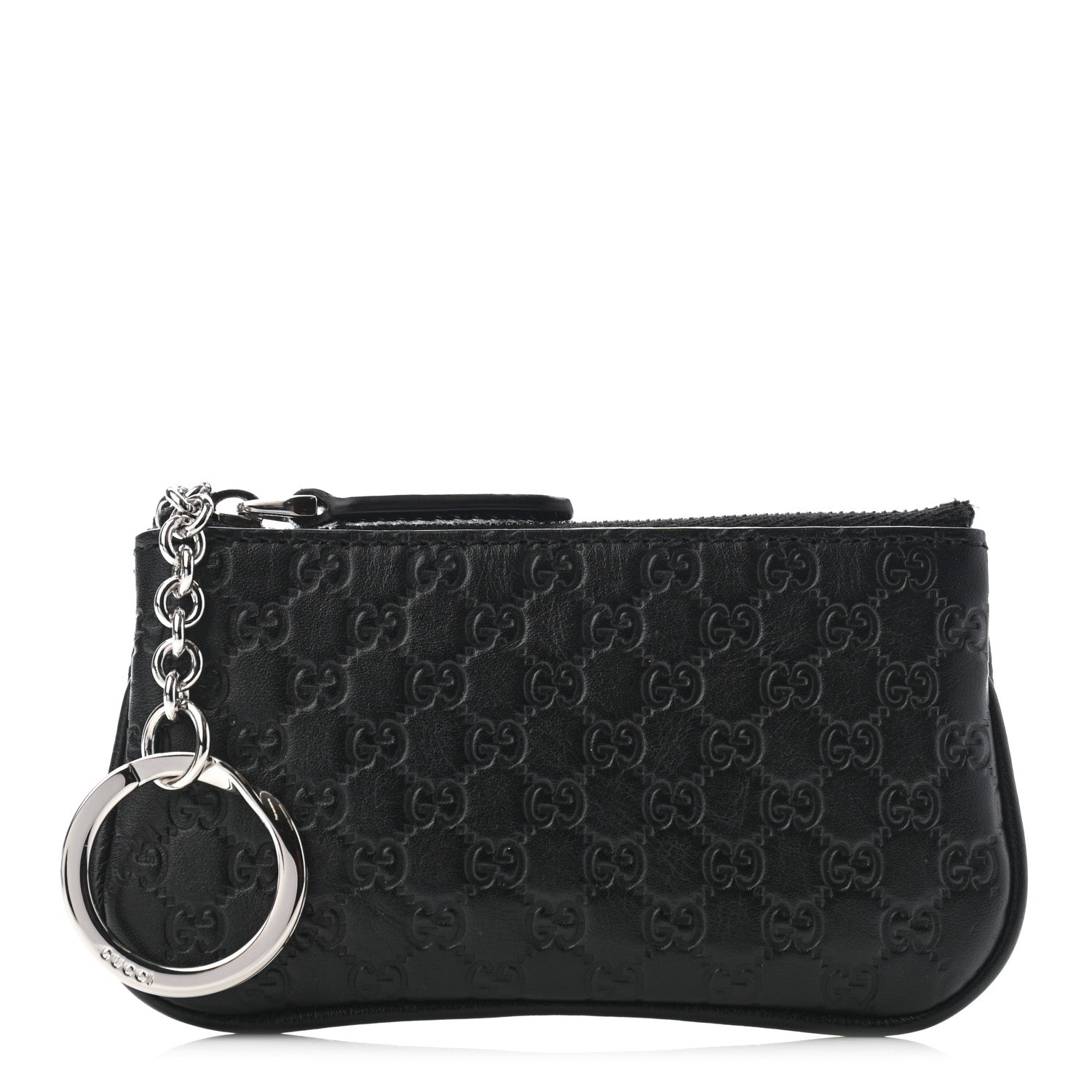 Gucci Microguccissima Key Ring Coin Case Black 1 of 7