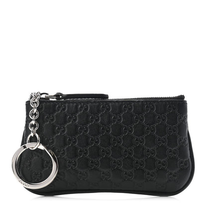 Gucci Microguccissima Key Ring Coin Case Black 1 of 7