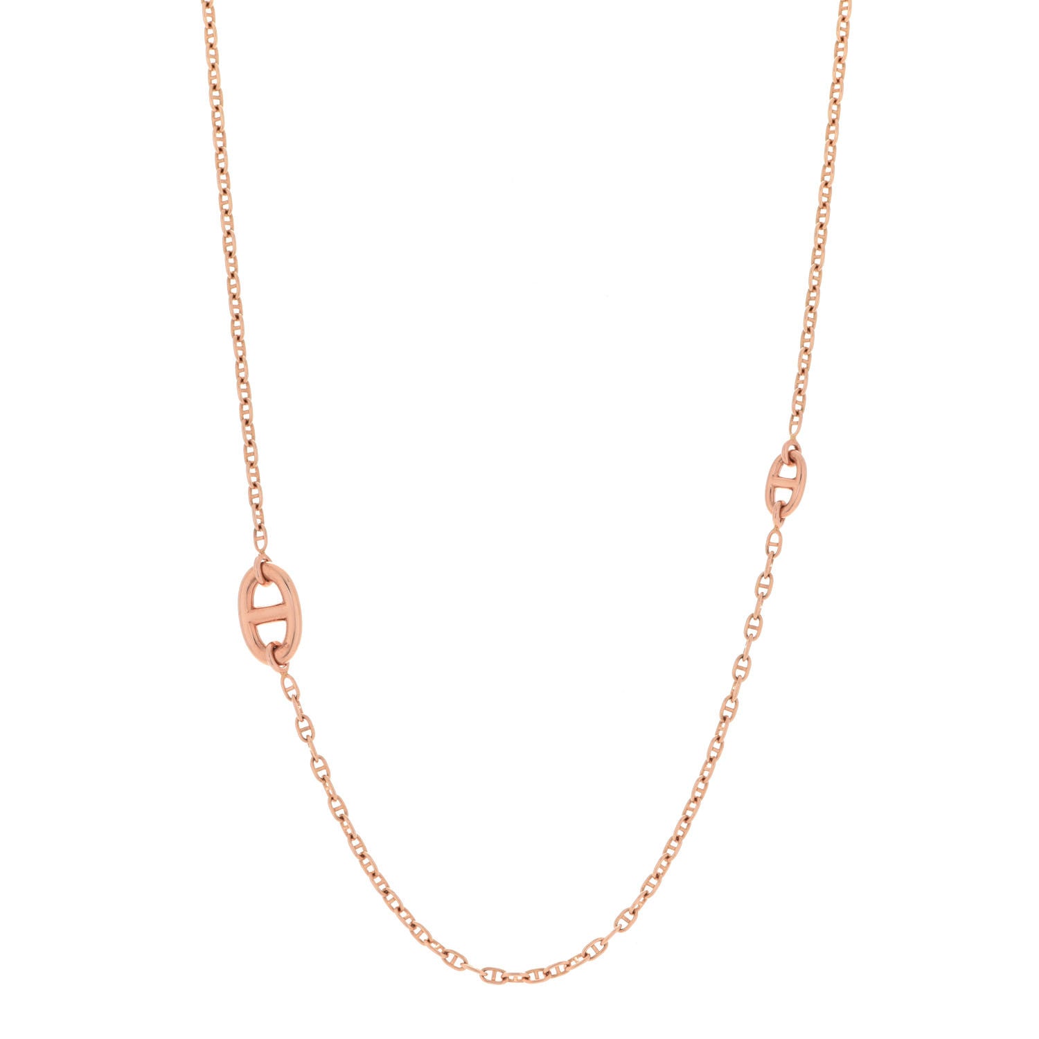 Hermes 18K Rose Gold PM Farandole Necklace 120 1 of 7