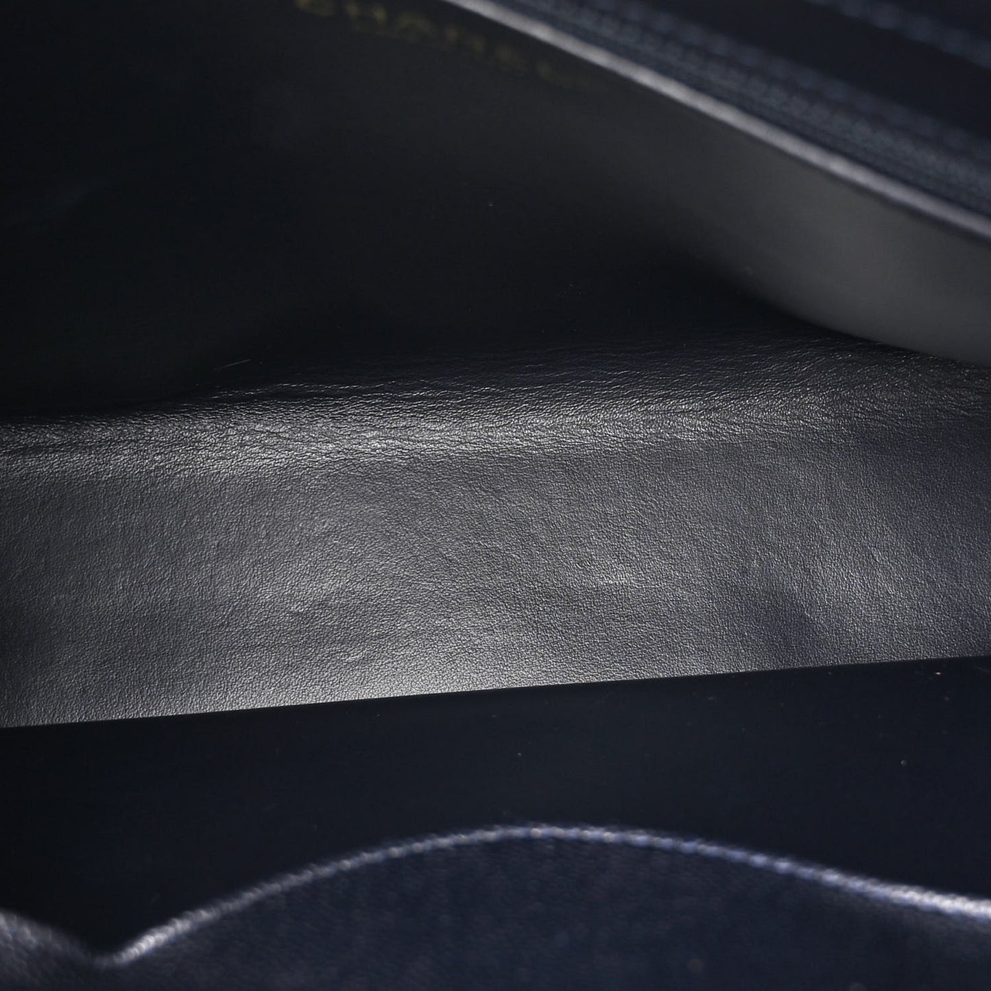 Caviar Quilted Small Shopping Tote Navy Blue