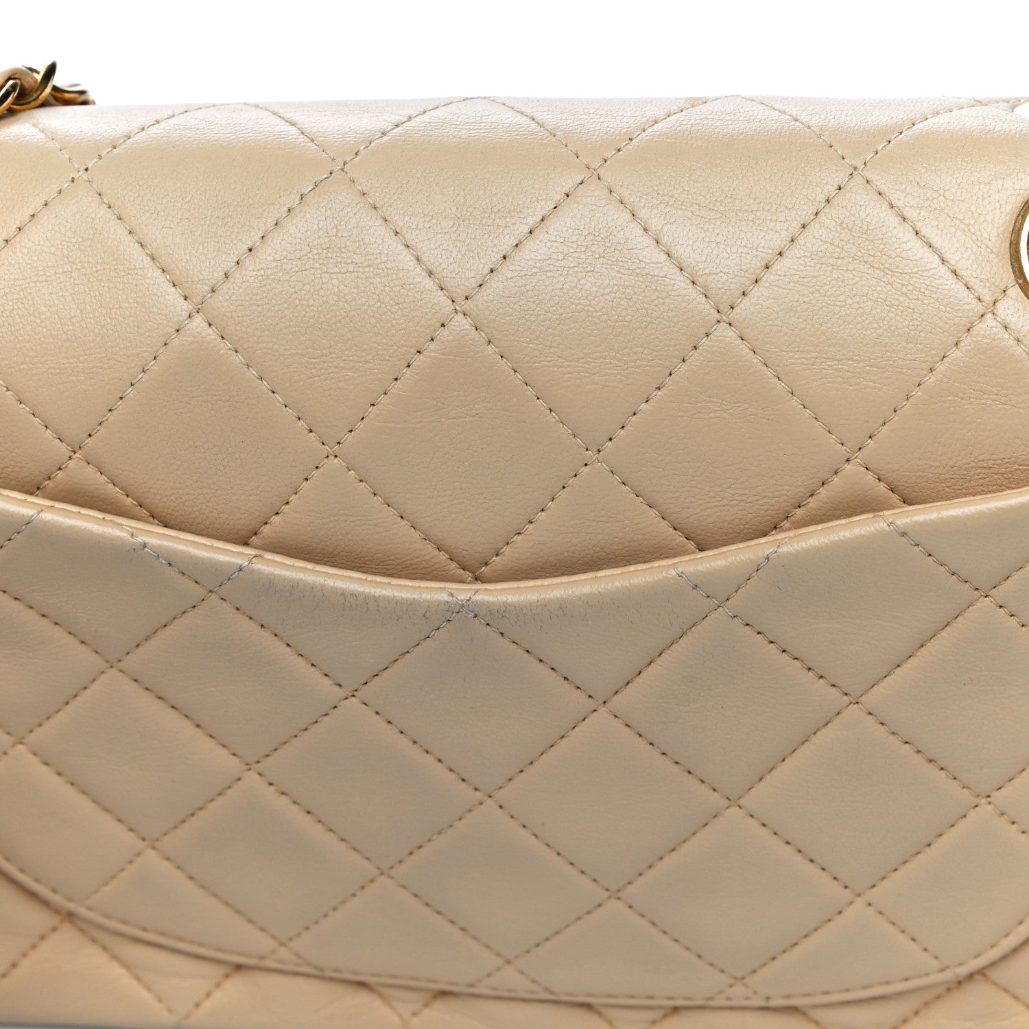 Chanel Lambskin Quilted Small Double Flap Beige 44 of 47