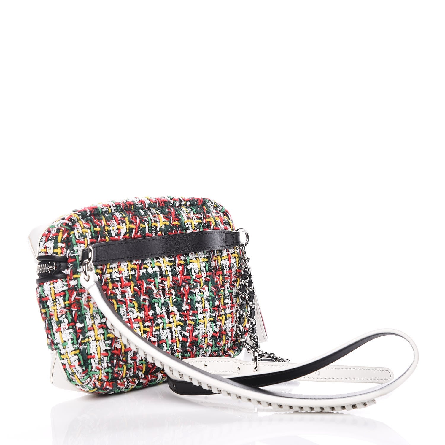 Chanel Tweed Calfskin Street Allure Waist Bag White Multicolor 3 of 10