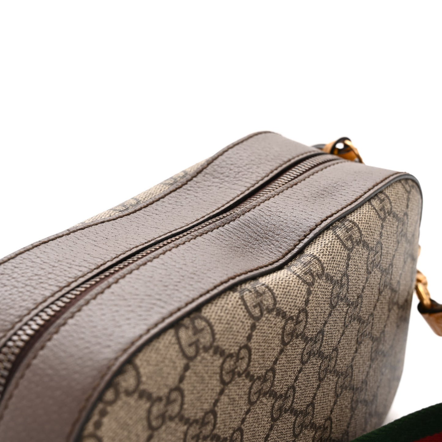 GG Supreme Monogram Web Neo Vintage Shoulder Bag Beige New Acero Crop