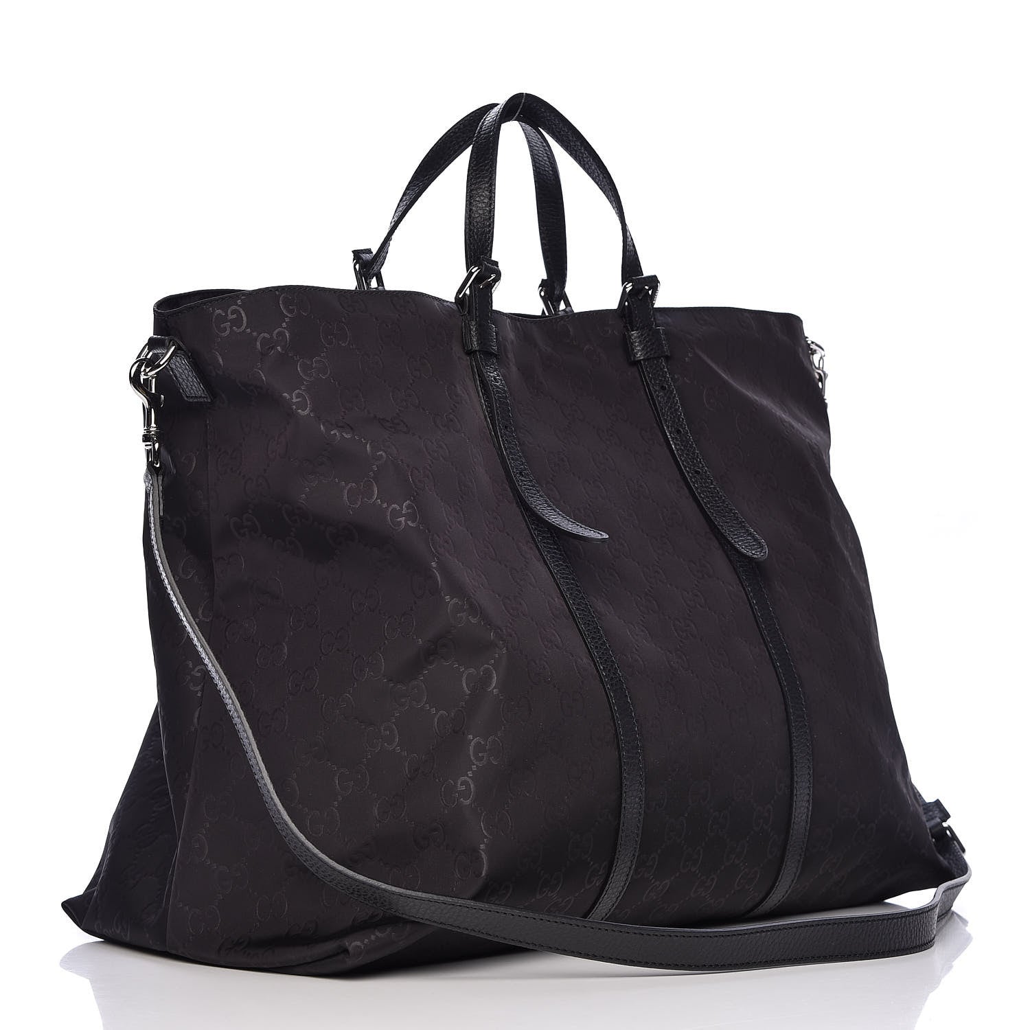 Gucci Nylon Monogram Light Duffle Bag Black 3 of 11