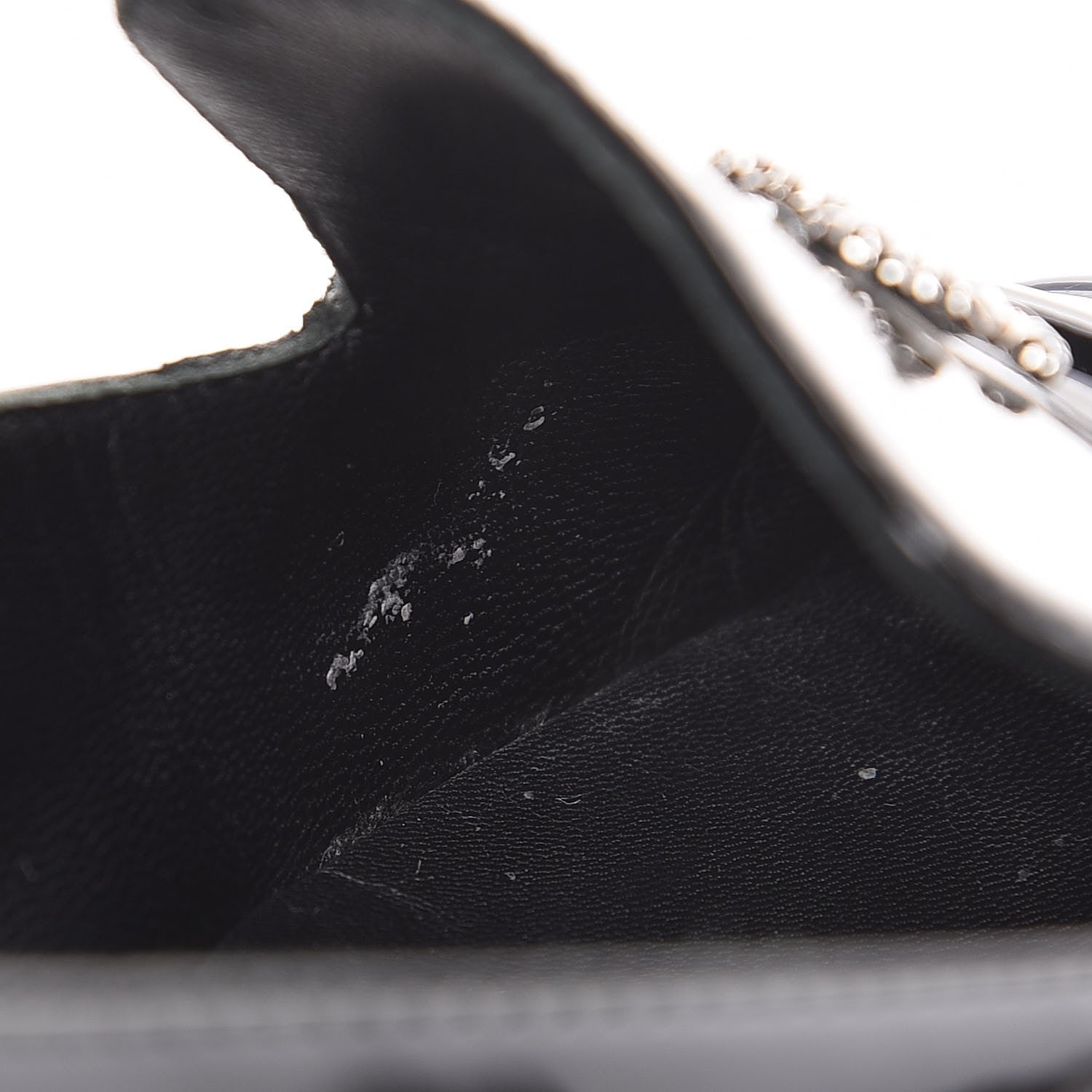 Chanel Patent Calfskin Pearl CC Loafers 36.5 Black 9 of 14