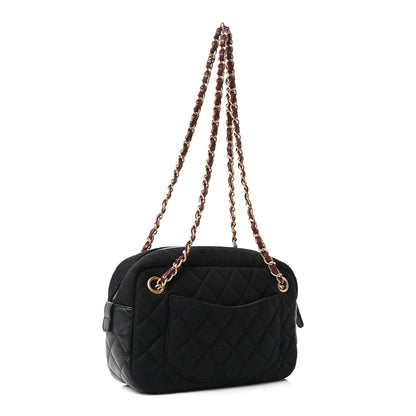 Chanel Felt Quilted Paris-Hamburg Charms Camera Case Black 3 of 10