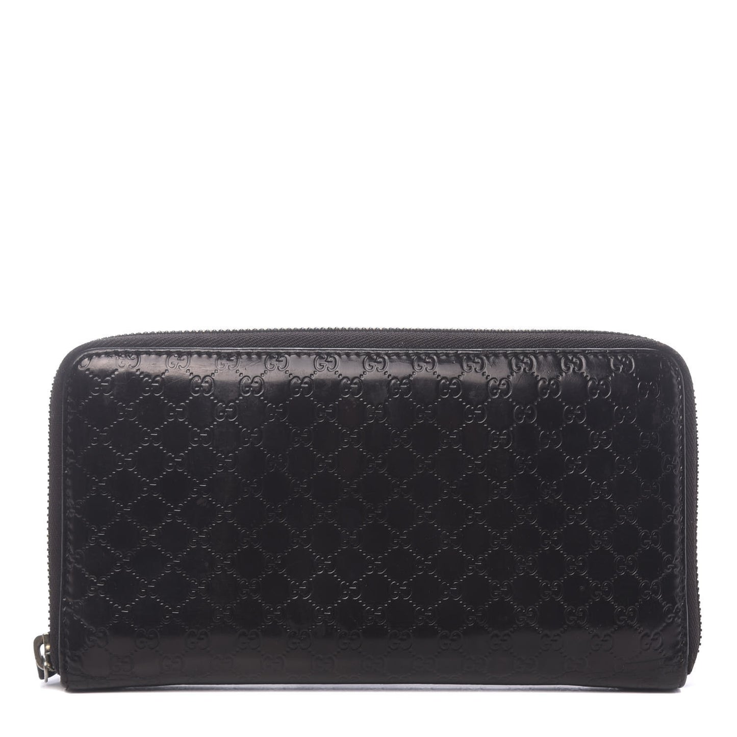 Microguccissima Zip Around Organizer Wallet Black