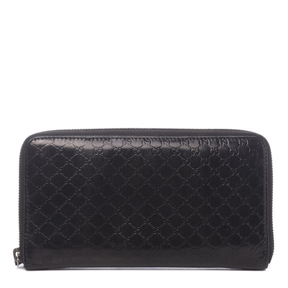 Gucci Microguccissima Zip Around Organizer Wallet Black 1 of 8
