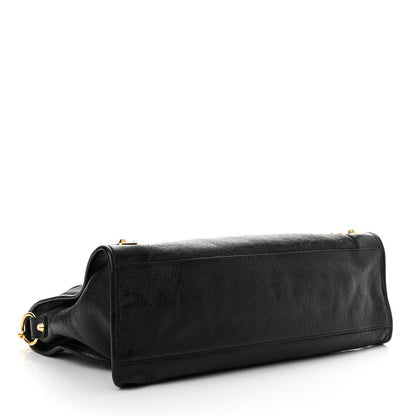 Balenciaga Chevre Gold Metallic Edge Hardware City Black 5 of 12
