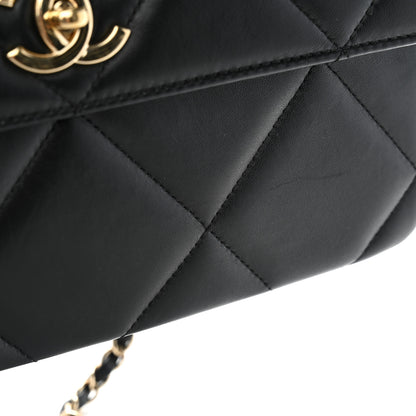 Chanel Lambskin Quilted Medium Trendy CC Flap Dual Handle Bag Black 11 of 13
