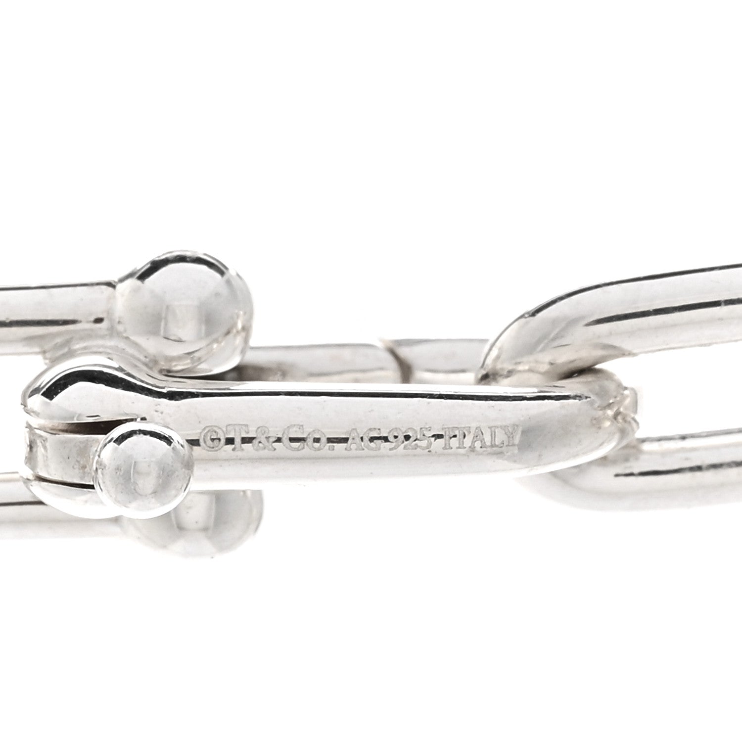 Tiffany Sterling Silver HardWear Graduated Link Necklace 4 of 4