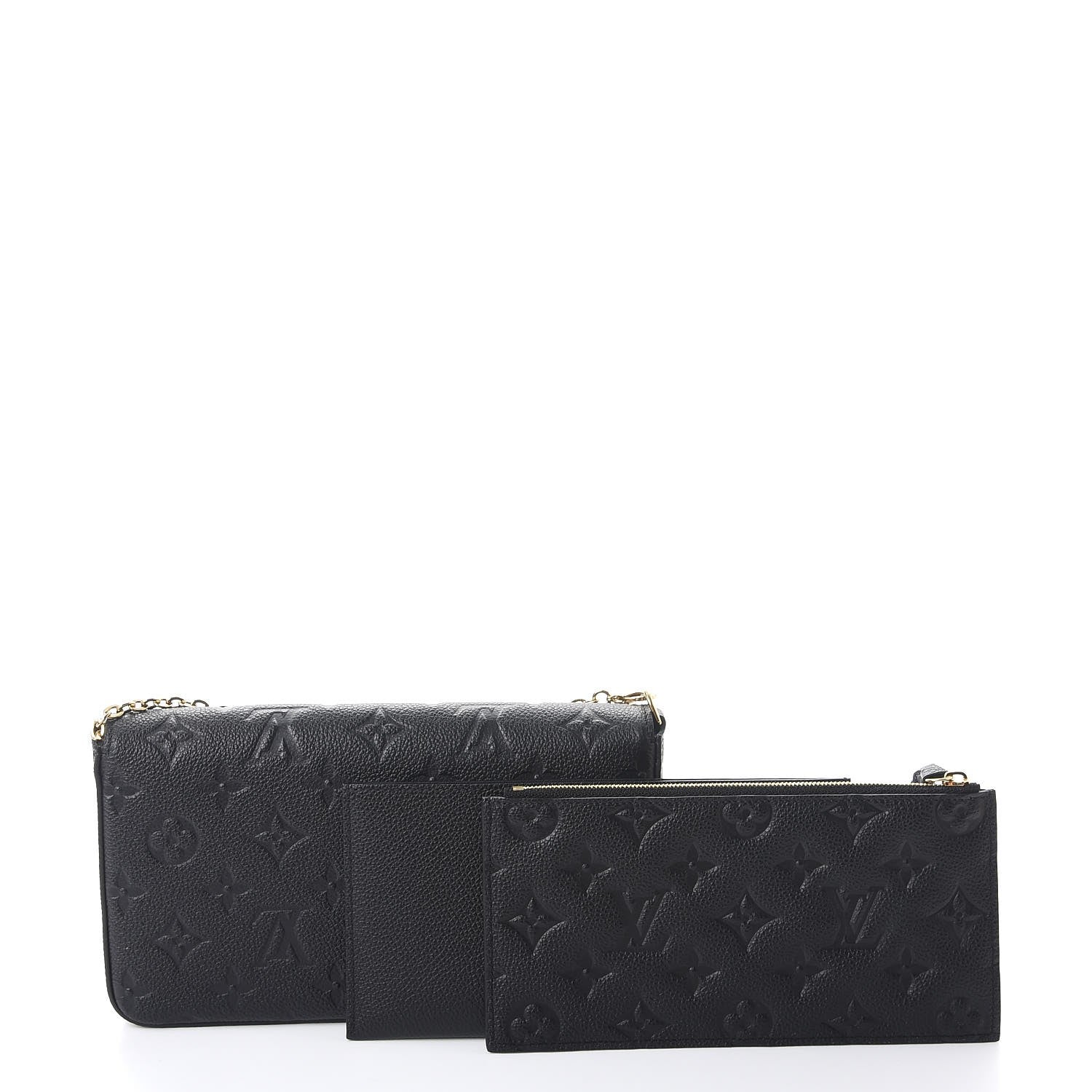 Louis Vuitton Empreinte Pochette Felicie Chain Wallet Black 5 of 12