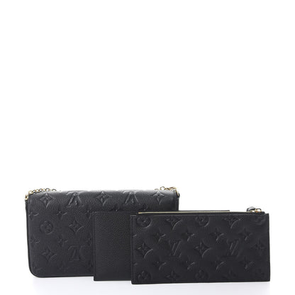 Louis Vuitton Empreinte Pochette Felicie Chain Wallet Black 5 of 12