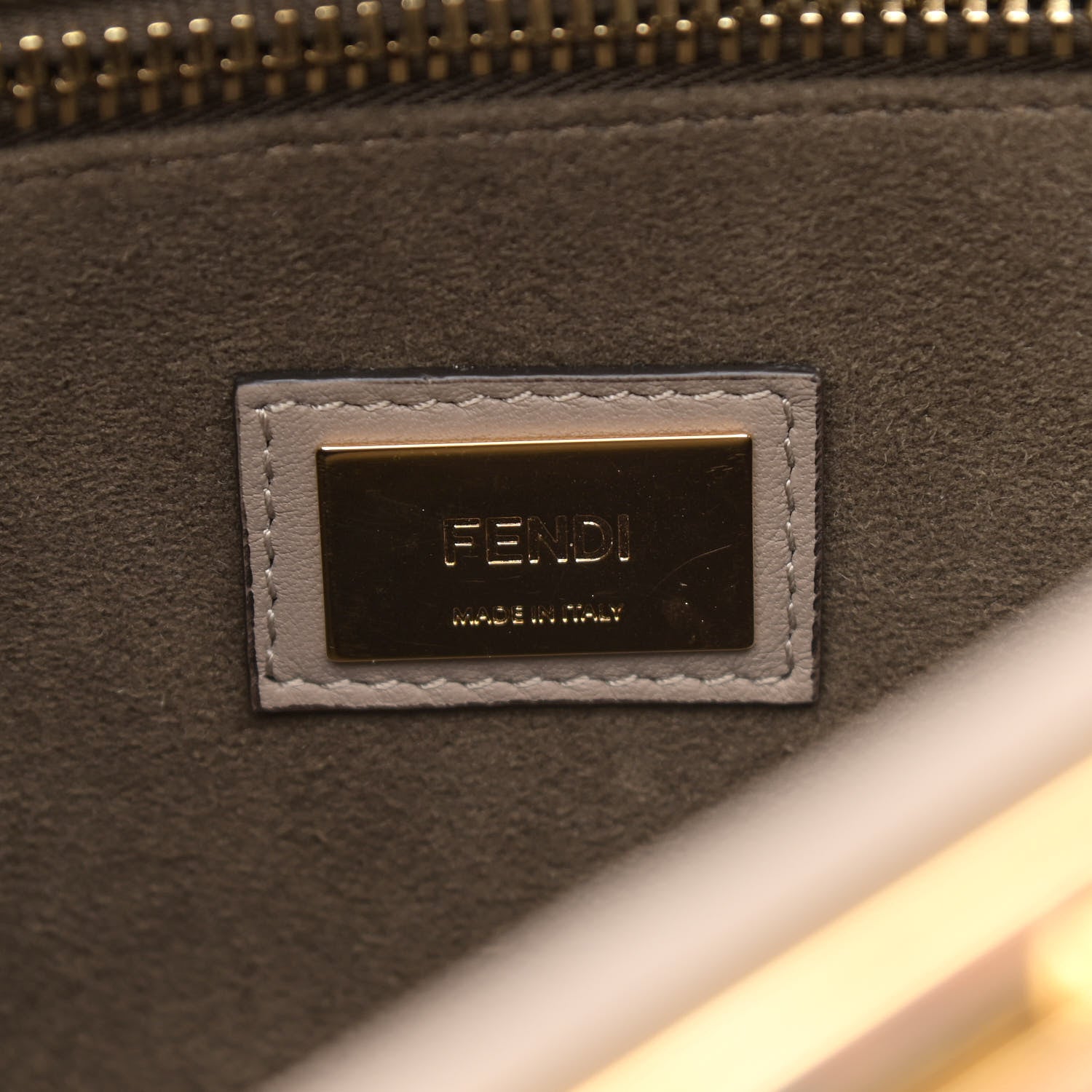 Fendi Vitello Seta Plexiglass Tortoise Medium Peekaboo Iconic Satchel Tortora 7 of 12