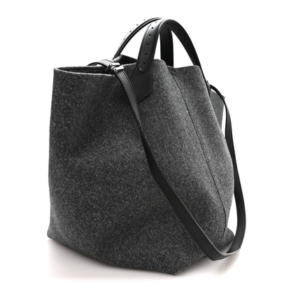 Proenza Schouler Melange Felted Wool Large Chelsea Tote Grey 4 of 10