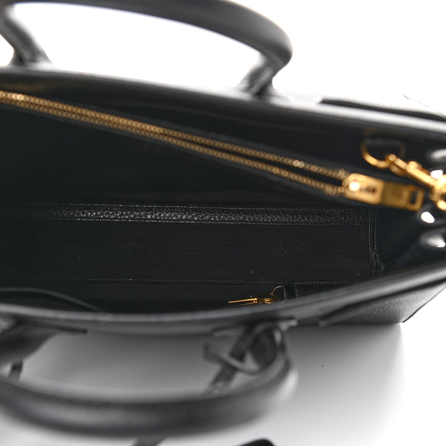 Grained Calfskin Small Sac De Jour Black