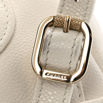 Chanel Caviar Quilted Business Affinity Backpack White 13 of 14