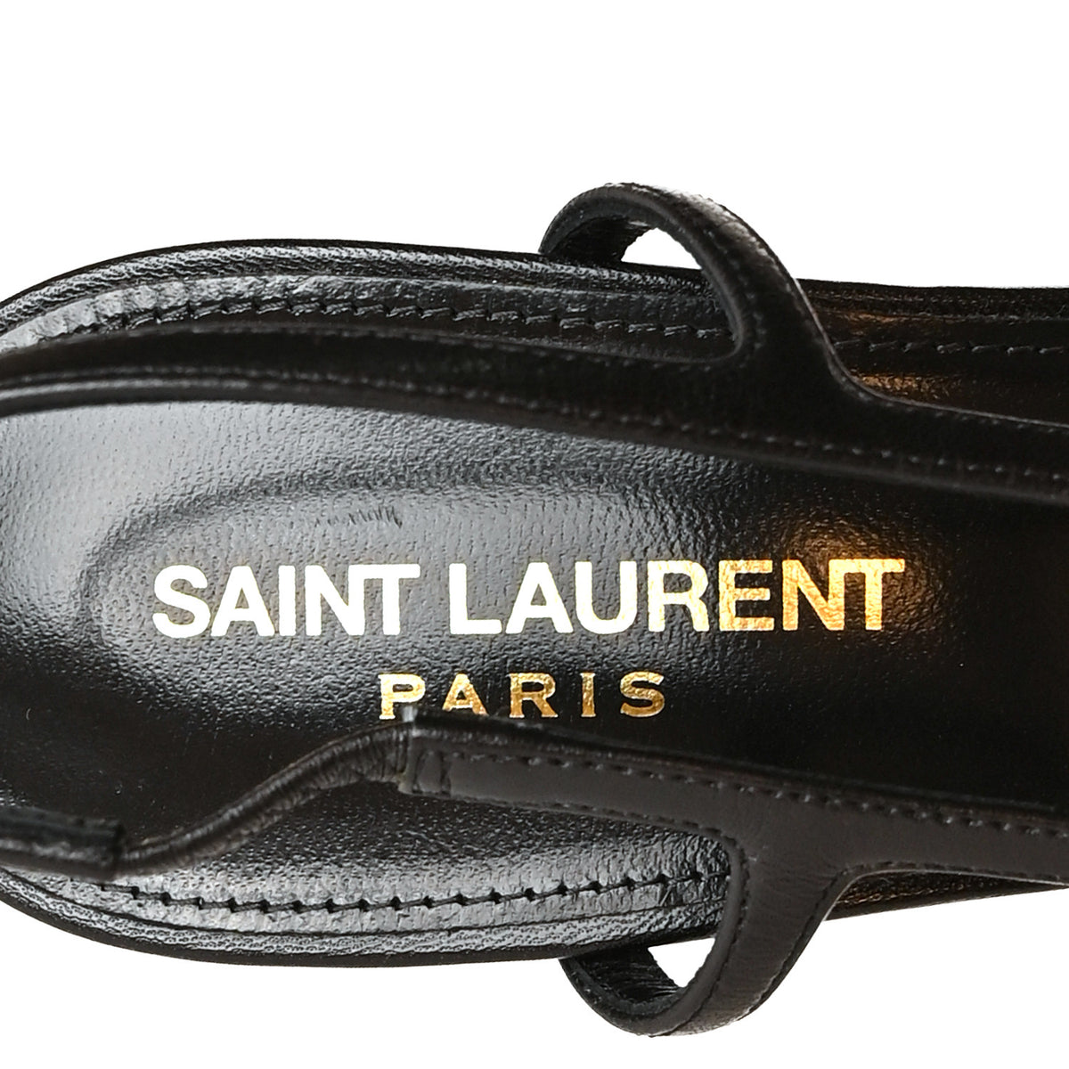 Saint Laurent Smooth Calfskin Jeanne 110 Slingback Pumps 41 Black 9 of 11