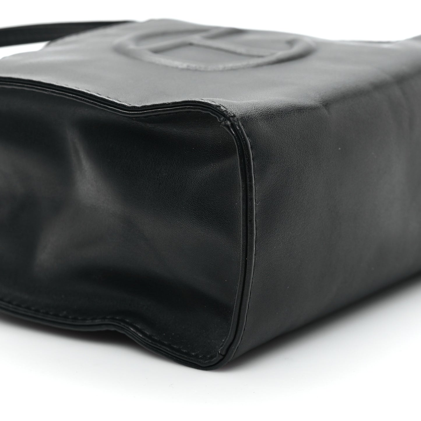 Vegan Leather Small Shopping Bag Black