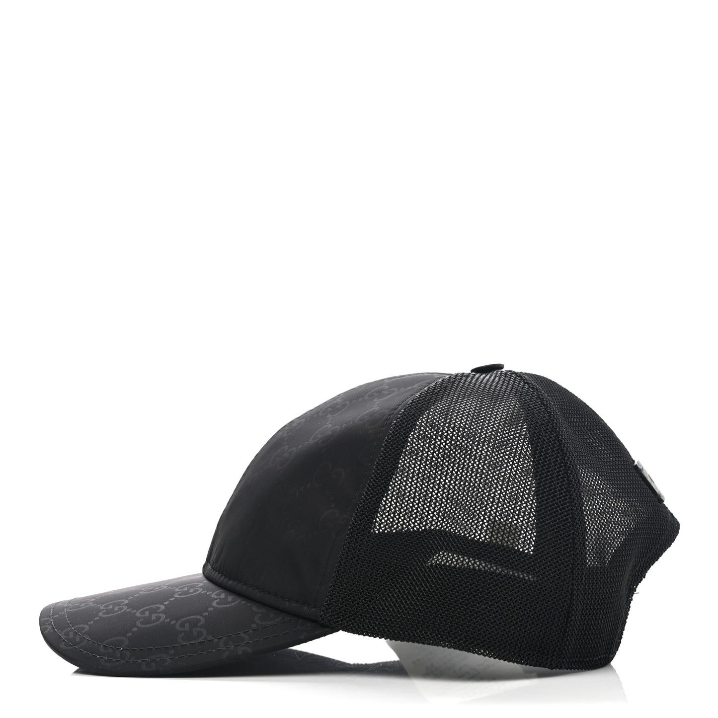 Nylon Monogram Baseball Hat L Black