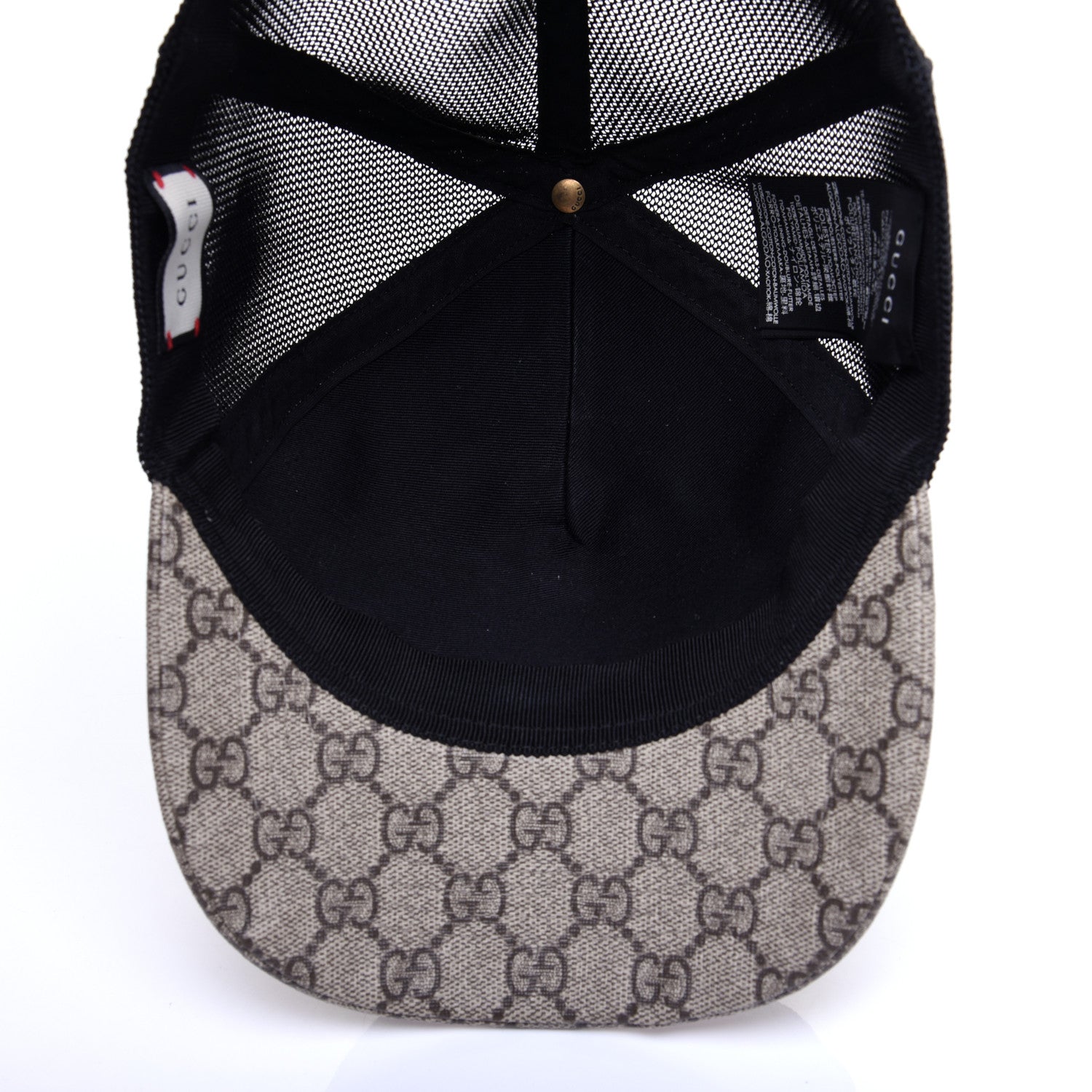 Gucci GG Supreme Monogram Bosco Patch Baseball Hat 59 Beige Malva 5 of 11