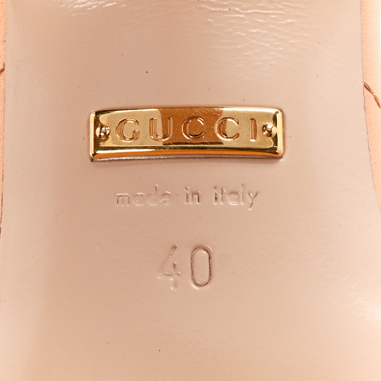 Gucci Nappa Matelasse GG Marmont 75mm Slide Sandals 40 Peachy Chic 8 of 9