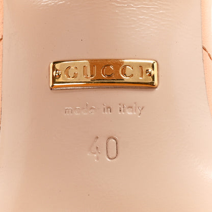 Gucci Nappa Matelasse GG Marmont 75mm Slide Sandals 40 Peachy Chic 8 of 9