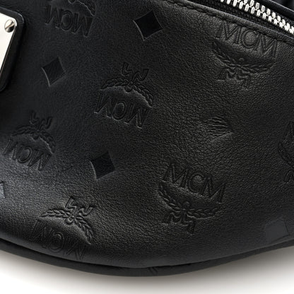 MCM Calfskin Ottomar Monogram Belt Bag Black 9 of 9