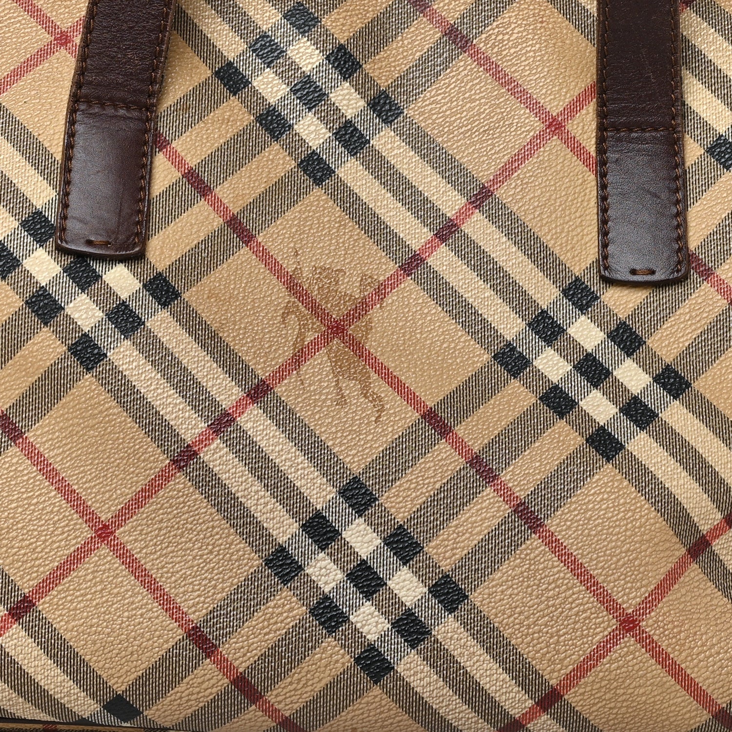 Burberry Haymarket Check Studded Tote Chocolate 7 of 10