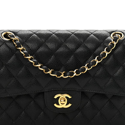 Chanel Caviar Quilted Medium Double Flap Black 8 of 11