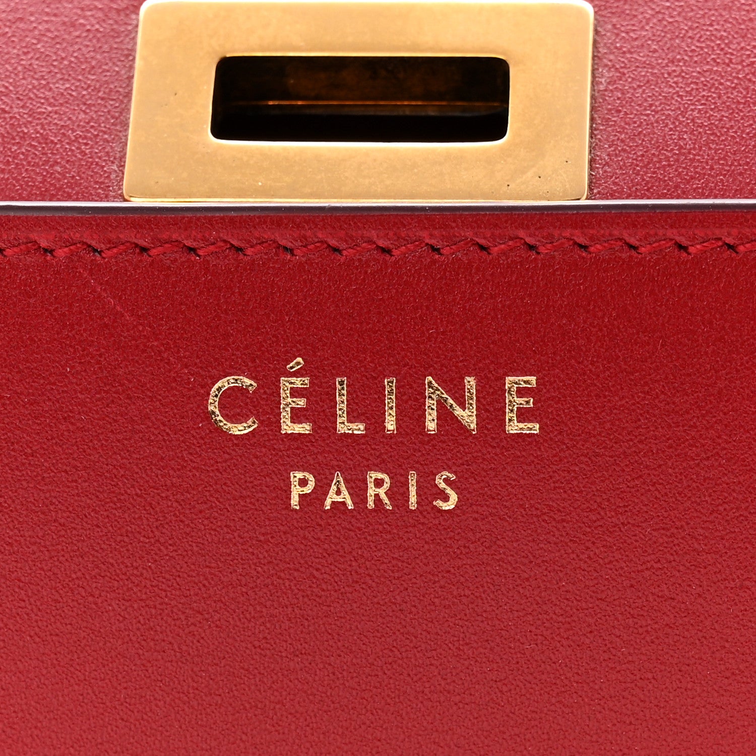 Celine Box Calfskin Medium Classic Box Flap Bag Red 6 of 12