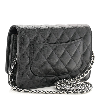 Chanel Caviar Quilted Wallet on Chain WOC Black 3 of 12
