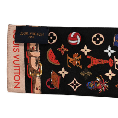 Louis Vuitton Silk Summer Winter Bandeau Navy 3 of 5
