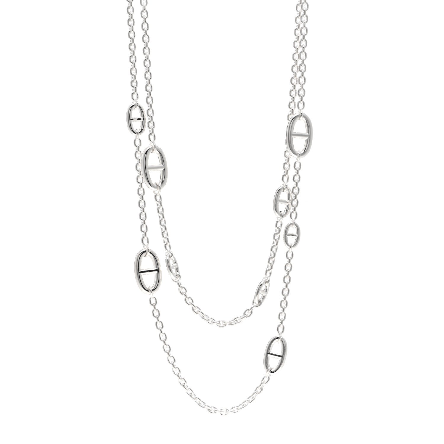 Hermes Sterling Silver Farandole Necklace 120 1 of 5