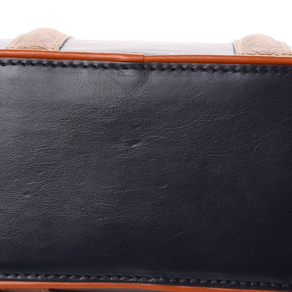 Louis Vuitton Calfskin Reverse Monogram Valisette PM Navy Caramel 11 of 11