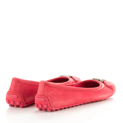 Louis Vuitton Suede Oxford Ballerina Flats 37 Framboise 4 of 7