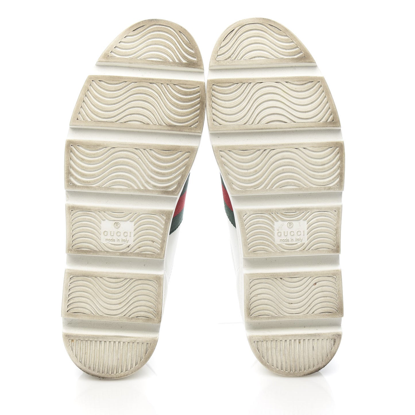 Calfskin Web Bee Embroidered Womens Ace Platform Sneakers 37 White