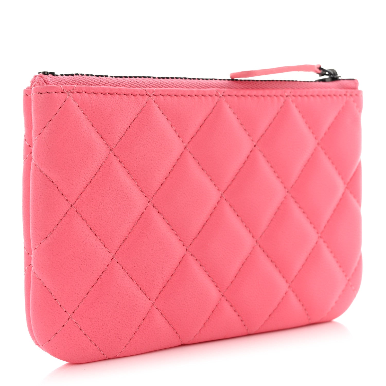 Chanel Lambskin Quilted Small Cosmetic Case Pink 3 of 8