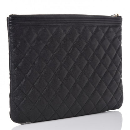 Chanel Caviar Quilted Medium Boy Cosmetic Case Black 3 of 7