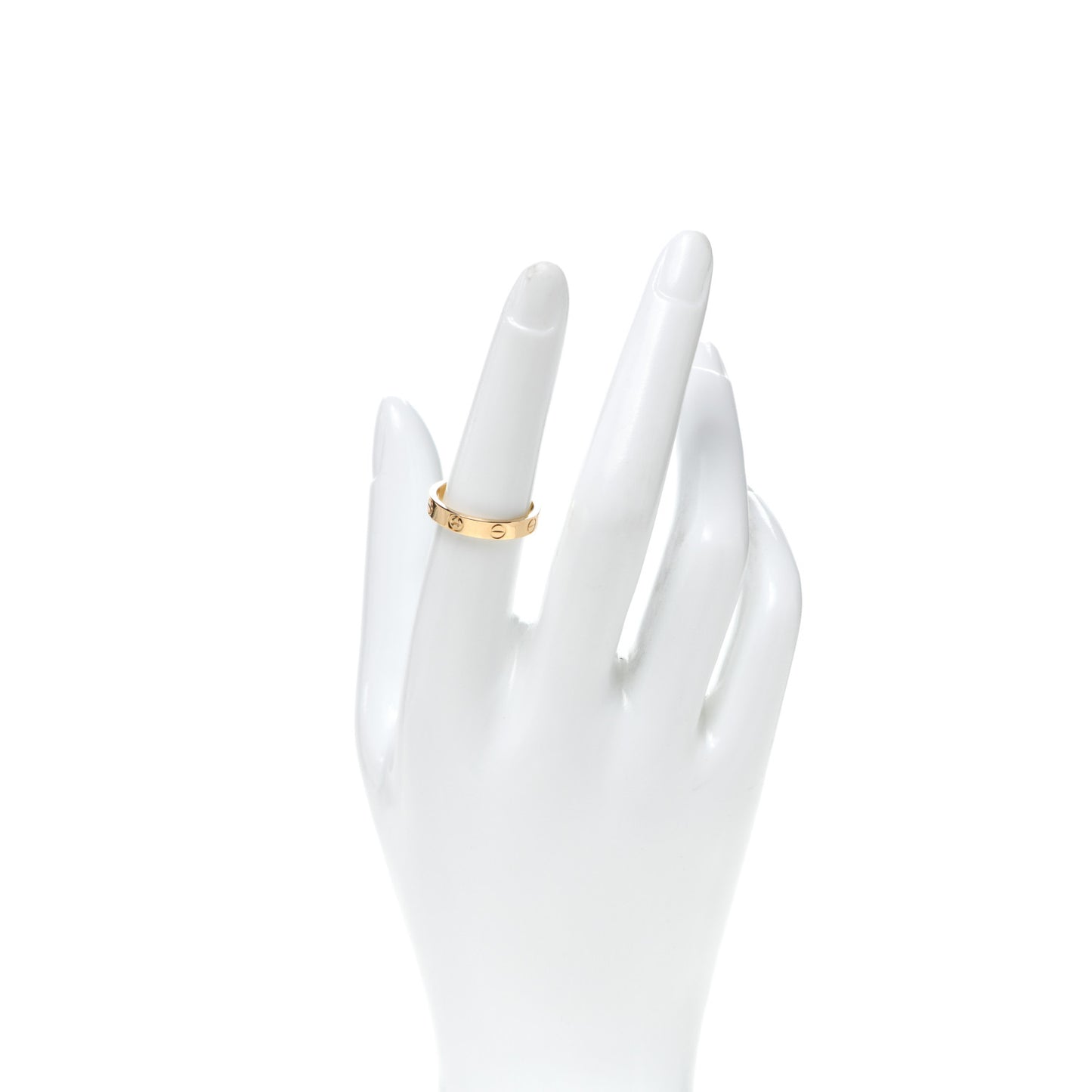 18K Yellow Gold 3.5mm LOVE Wedding Band Ring 54 6.75