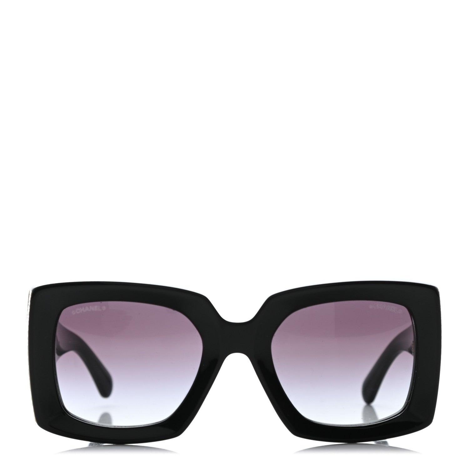 Chanel Acetate Rectangle Sunglasses 5435 Black 3 of 7
